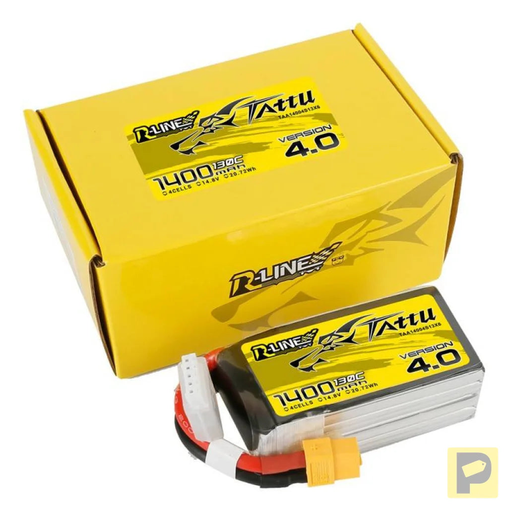 Battery Tattu R-Line 4.0 1400mAh 14.8V 130C 4S1P XT60