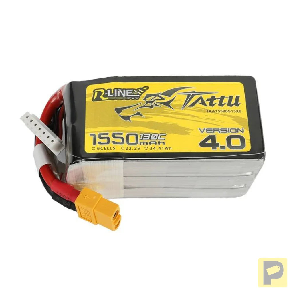 Battery Tattu R-Line 4.0 1550mAh 22.2V 130C 6S1P XT60