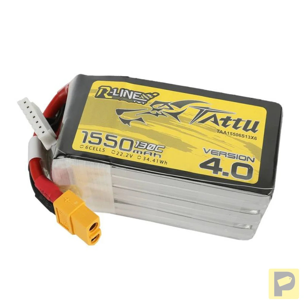 Battery Tattu R-Line 4.0 1550mAh 22.2V 130C 6S1P XT60
