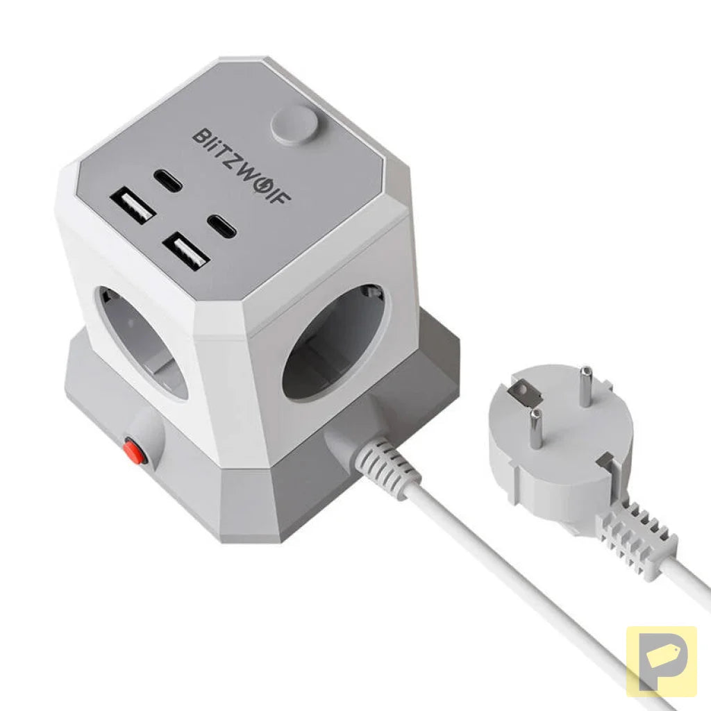 BlitzWolf BW-EC1 4xAC 2xUSB-A 2xUSB-C Extender