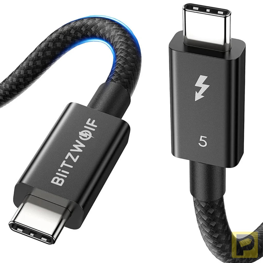 BlitzWolf BW-HDC8 240W USB-C to USB-C cable, 0,.5m (black)
