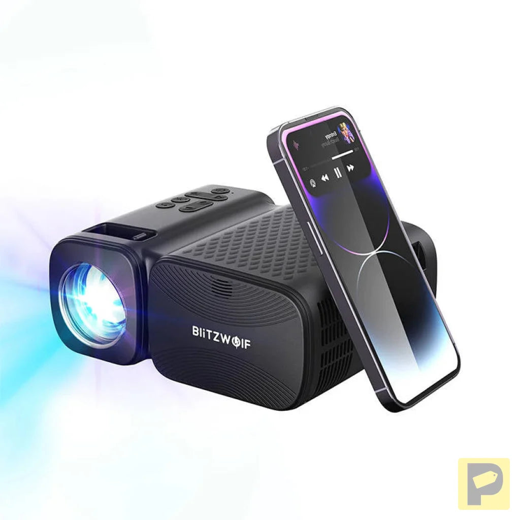BlitzWolf BW-V3 Mini LED beamer / projector, Wi-Fi + Bluetooth (black)