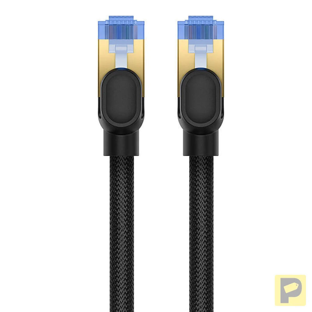 Braided network cable cat.7 Baseus Ethernet RJ45, 10Gbps, 10m (black)