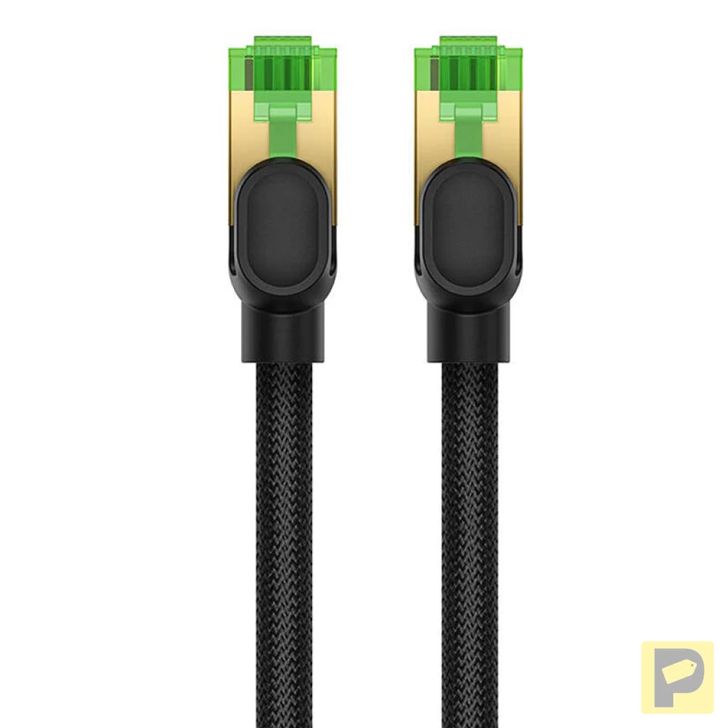 Braided network cable cat.8 Baseus Ethernet RJ45, 40Gbps, 8m (black)