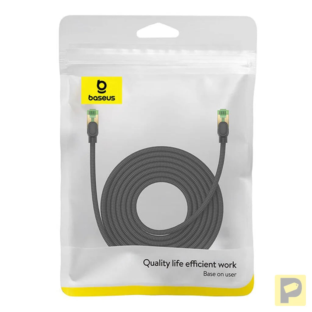 Braided network cable cat.8 Baseus Ethernet RJ45, 40Gbps, 8m (black)