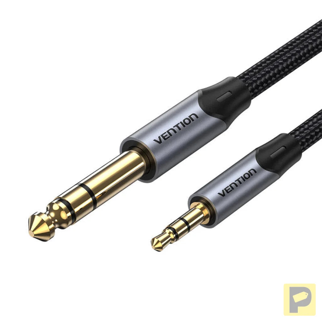Cable Audio 3.5mm TRS to 6.35mm Vention BAUHJ 5m Gray