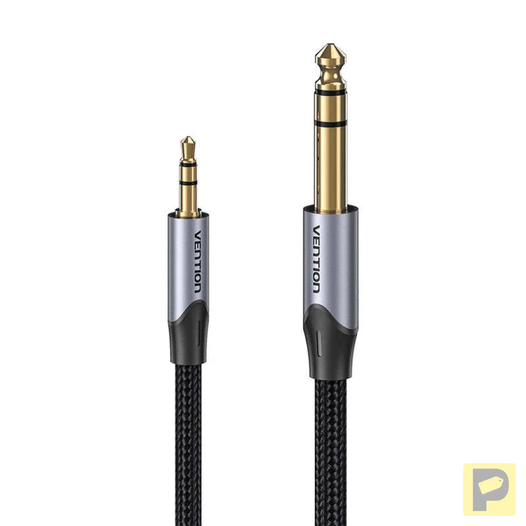 Cable Audio 3.5mm TRS to 6.35mm Vention BAUHJ 5m Gray