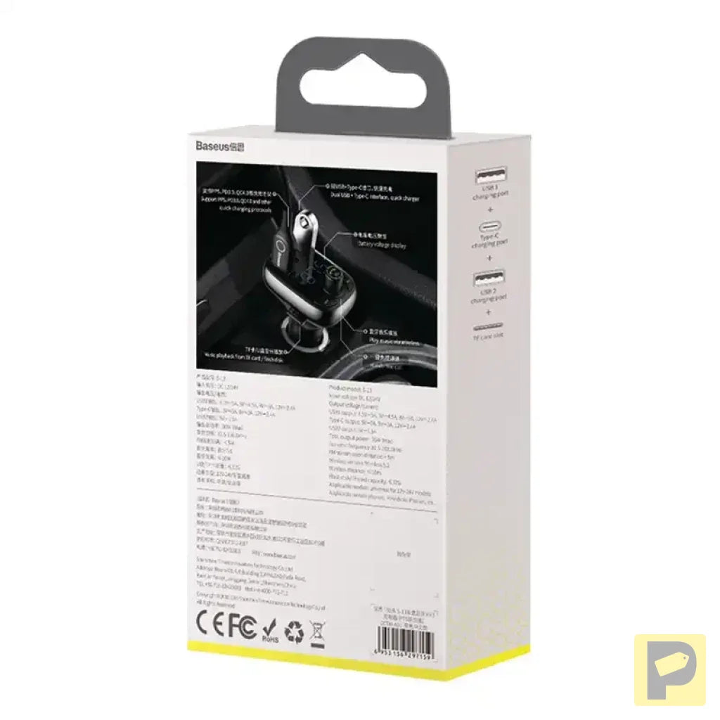 Car Bluetooth MP3 Player Baseus T Shaped S-13 Black OS