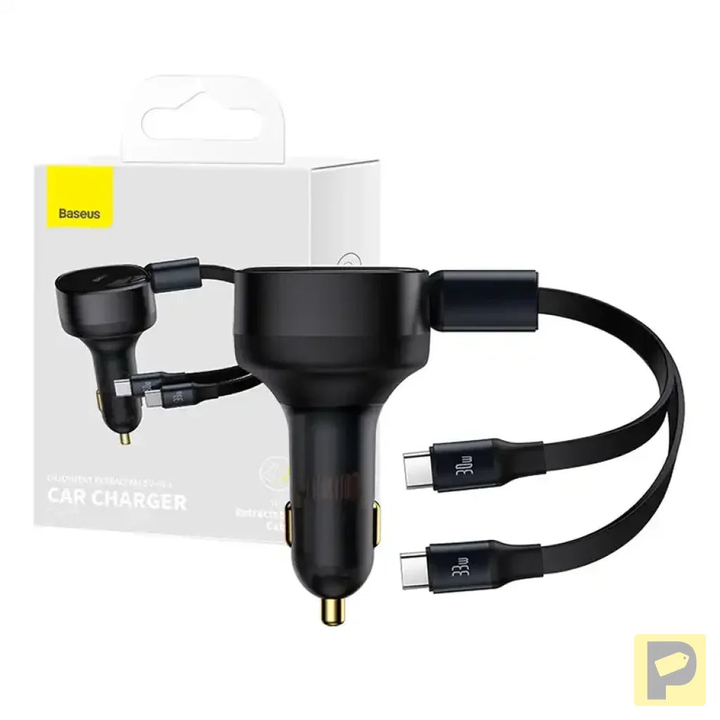 Car Charger Baseus Enjoyment with cable USB-C, 33W (Black)