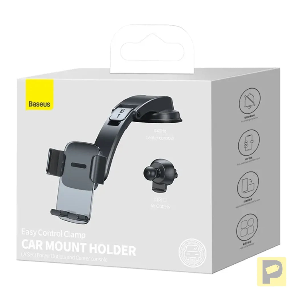 Car holder Baseus Easy Control Clamp for grille / dashboard (black)