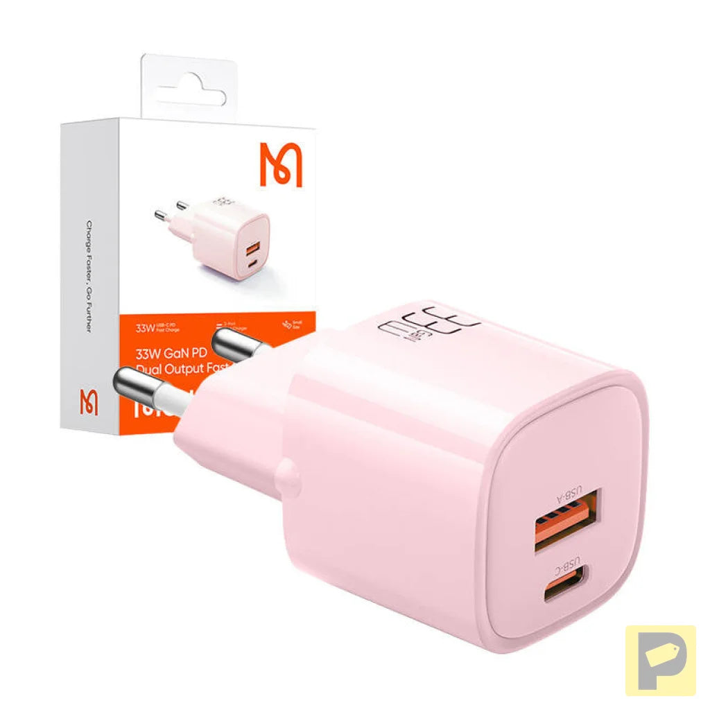 Charger GaN 33W Mcdodo CH-0155 USB-C, USB-A (pink)
