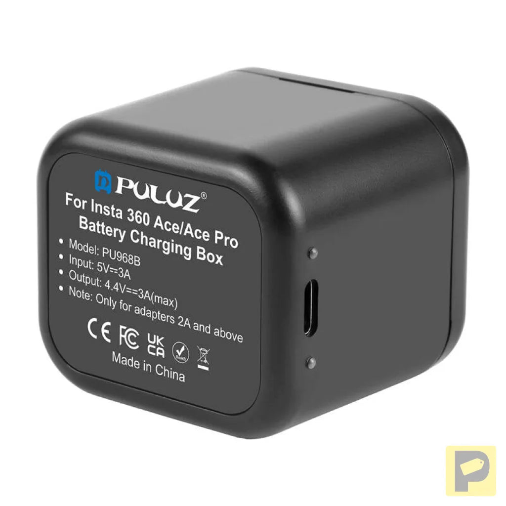Charger + memory card case PULUZ for Insta360 Ace / Ace Pro / Ace Pro 2