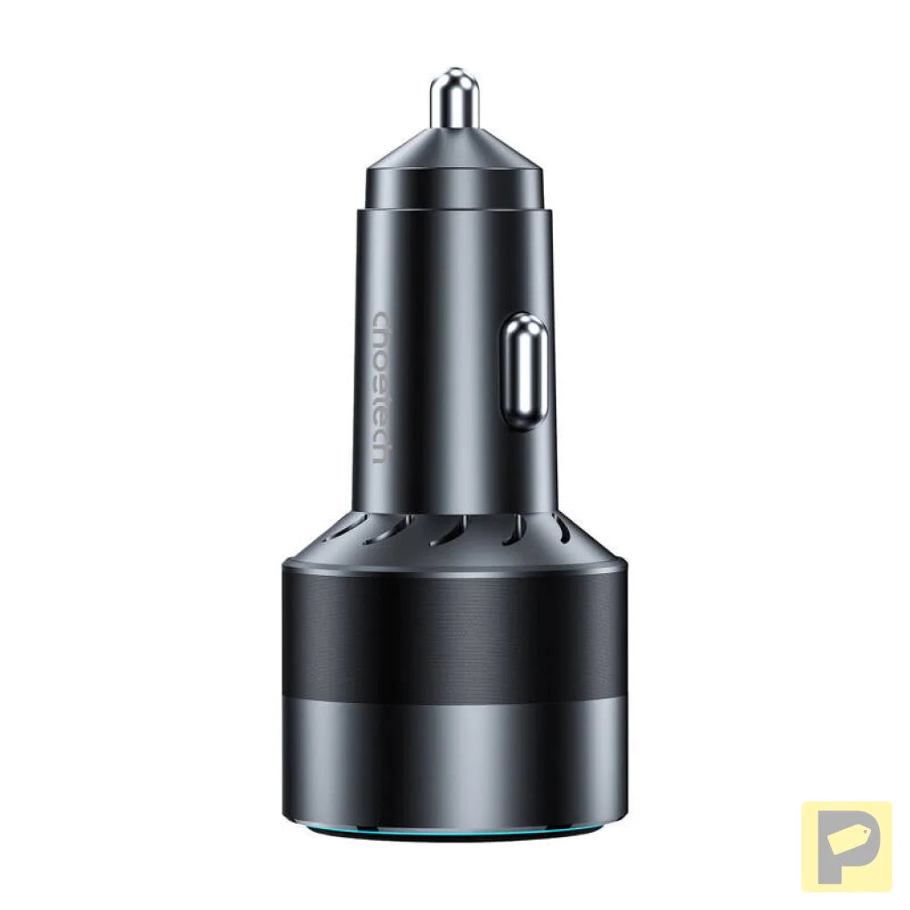 Choetech 63W Dual USB-C 45w+ USB-A 18w fast car charger (black)