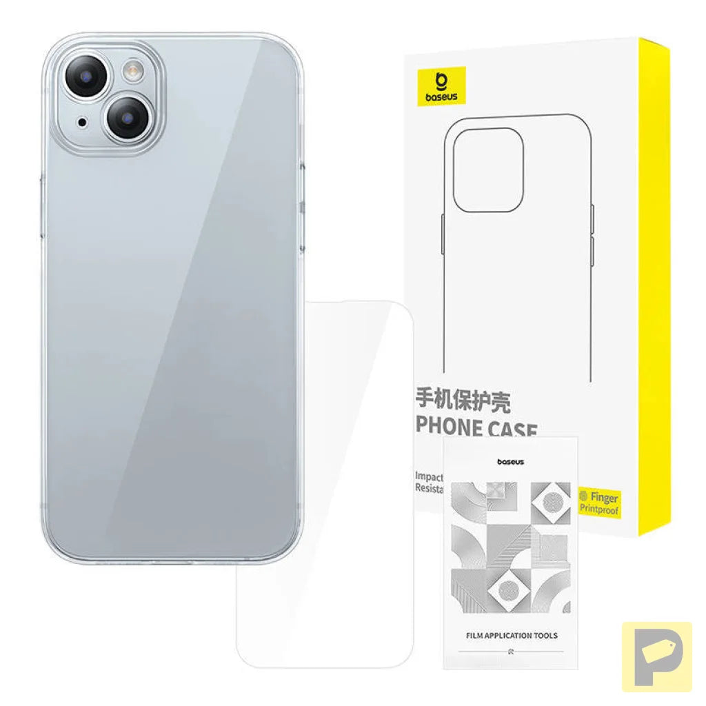 Clear Case Baseus iPhone 15 + tempered glass