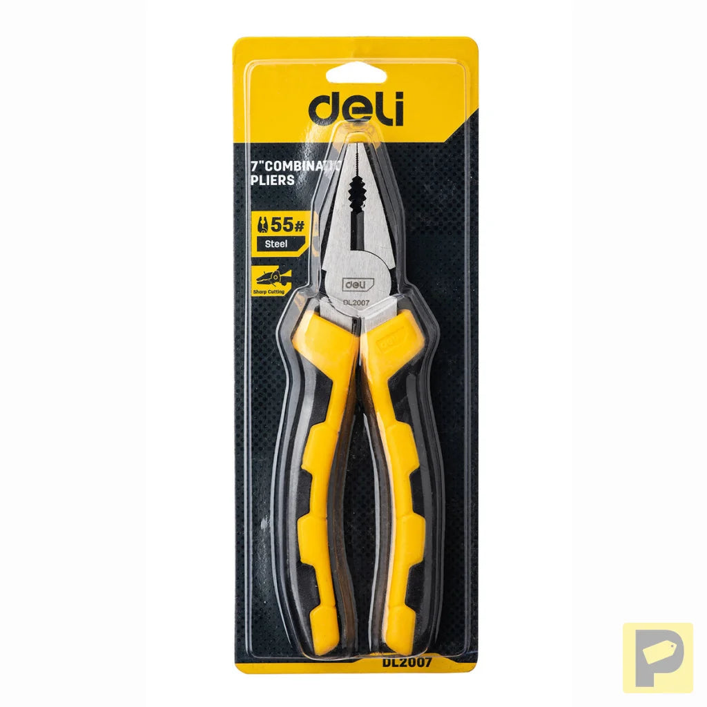 Combination pliers 7" Deli Tools EDL2007 (yellow)