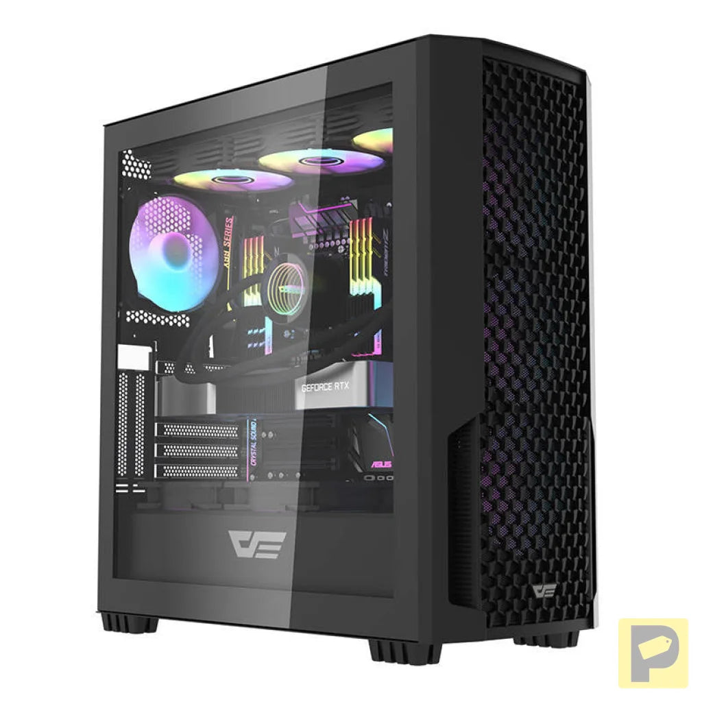 Computer case Darkflash DF2100 + 4 ARGB fans (black)