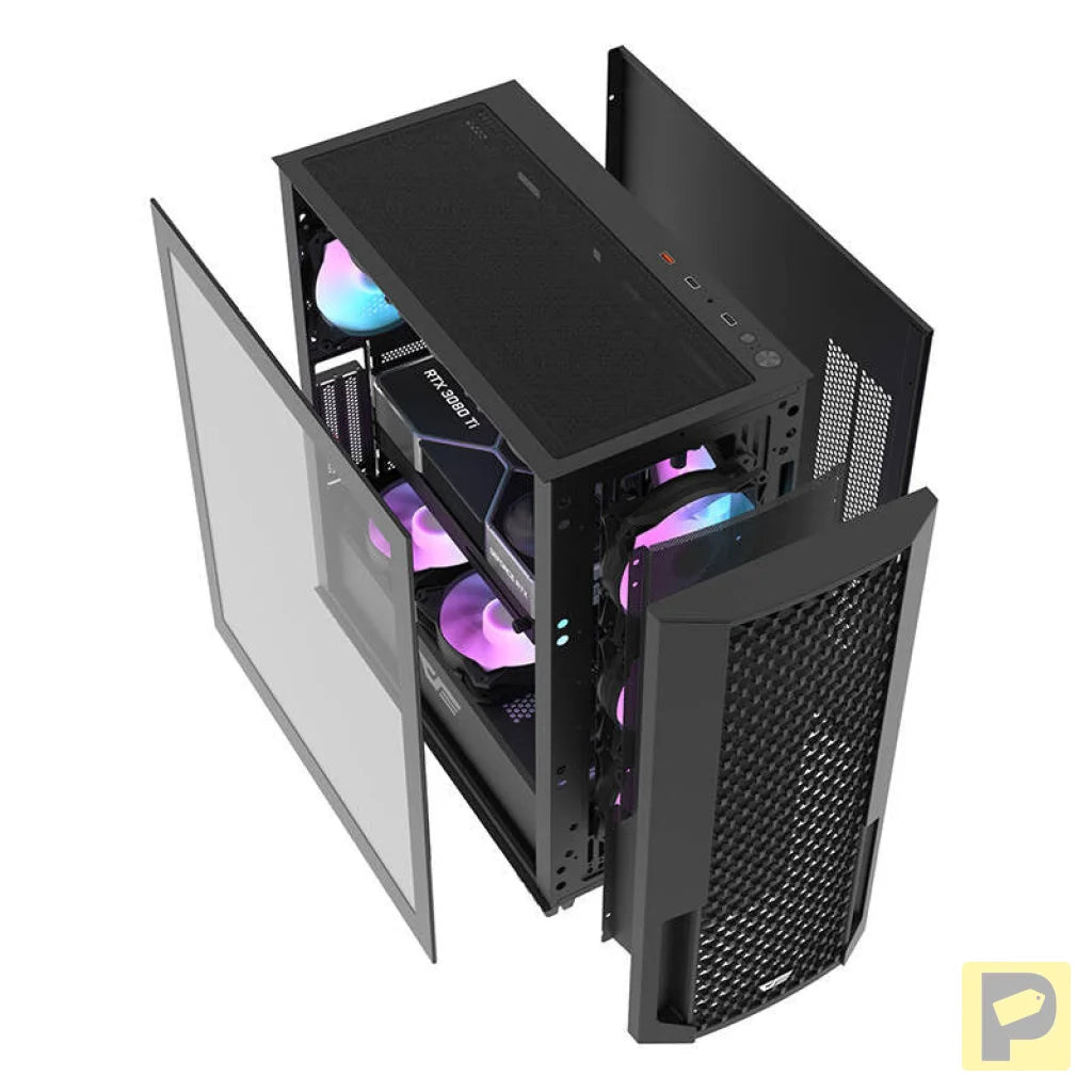 Computer case Darkflash DF2100 + 4 ARGB fans (black)