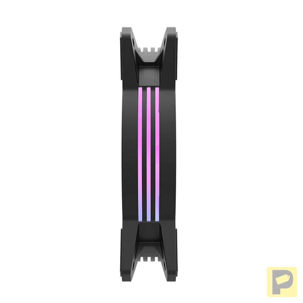 Computer Fan Set Darkflash C6, RGB, 3in1 120x120 (black)