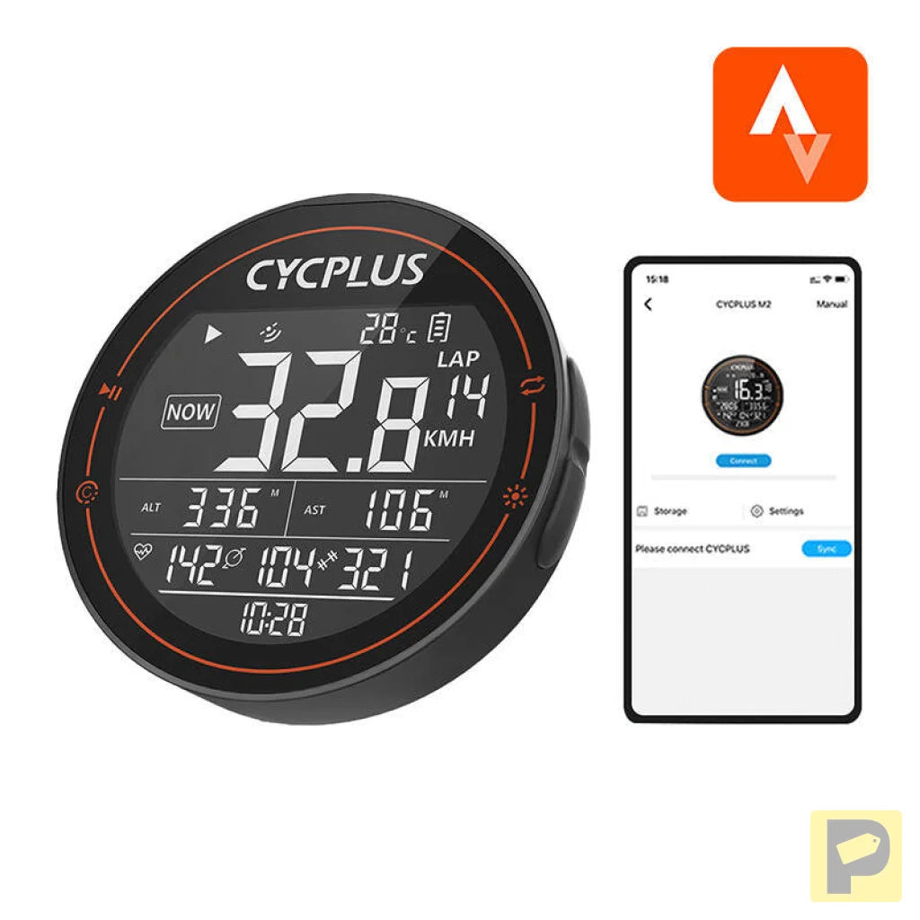 Cycplus M2 bicycle computer - compatibile with Strava, Trainingpeaks etc.