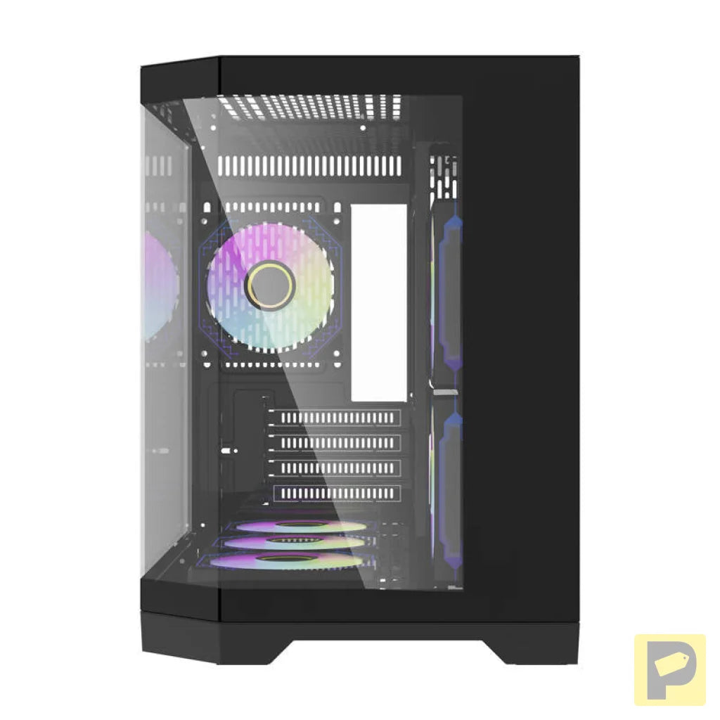 Darflash FT418 computer case + 6 aRGB fans (black)