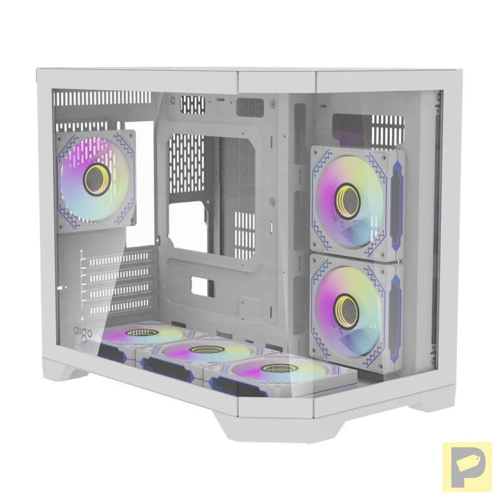Darflash FT418 computer case + 6 aRGB fans (white)