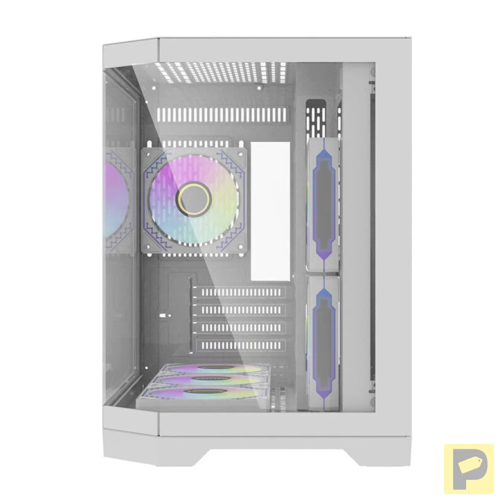 Darflash FT418 computer case + 6 aRGB fans (white)