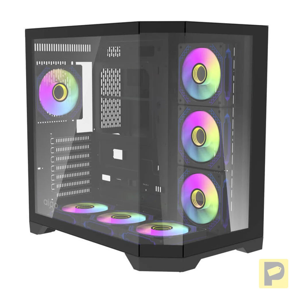 Darflash FT418 PRO computer case + 7 aRGB fans (black)