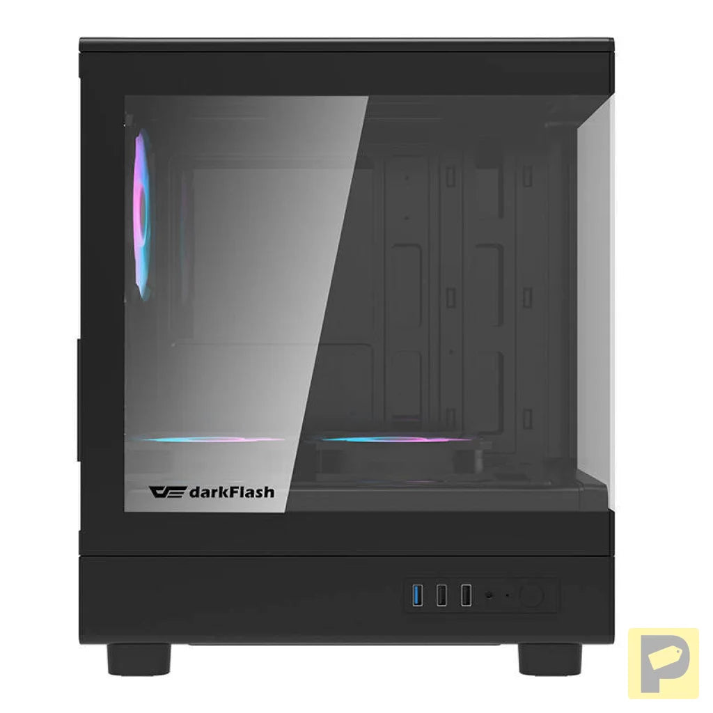 Darkflash DB330M computer case + 3 aRGB fans (black)