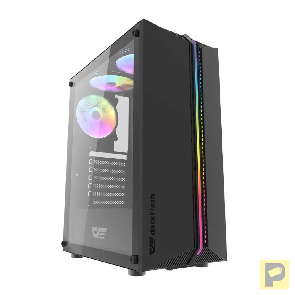 Darkflash DK151 LED computer case (black) + 3 RGB fans