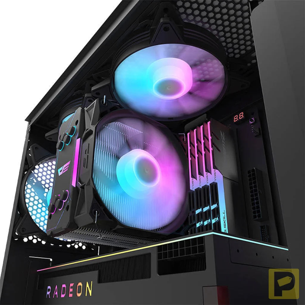 Darkflash DK352 Plus computer case (black) + 4 RGB fans