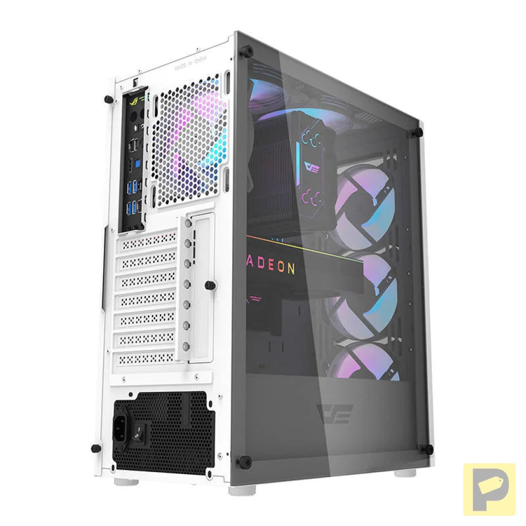 Darkflash DK352 Plus computer case (black and white) + 4 ARGB fans