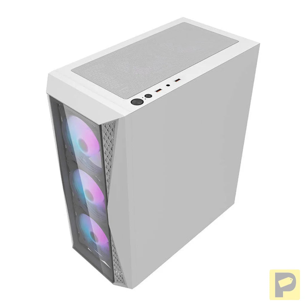 Darkflash DK352 Plus computer case (black and white) + 4 ARGB fans