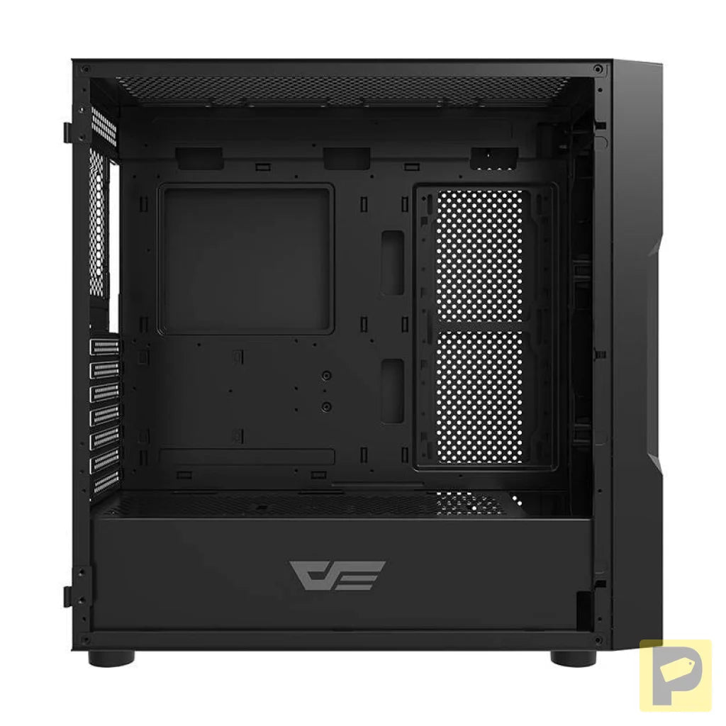 Darkflash DK431 Glass computer case (black) + 4 RGB fans