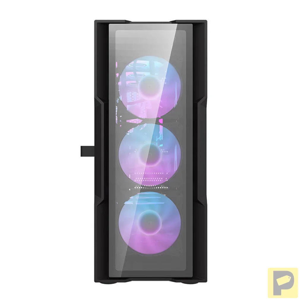 Darkflash DK431 Glass computer case (black) + 4 RGB fans