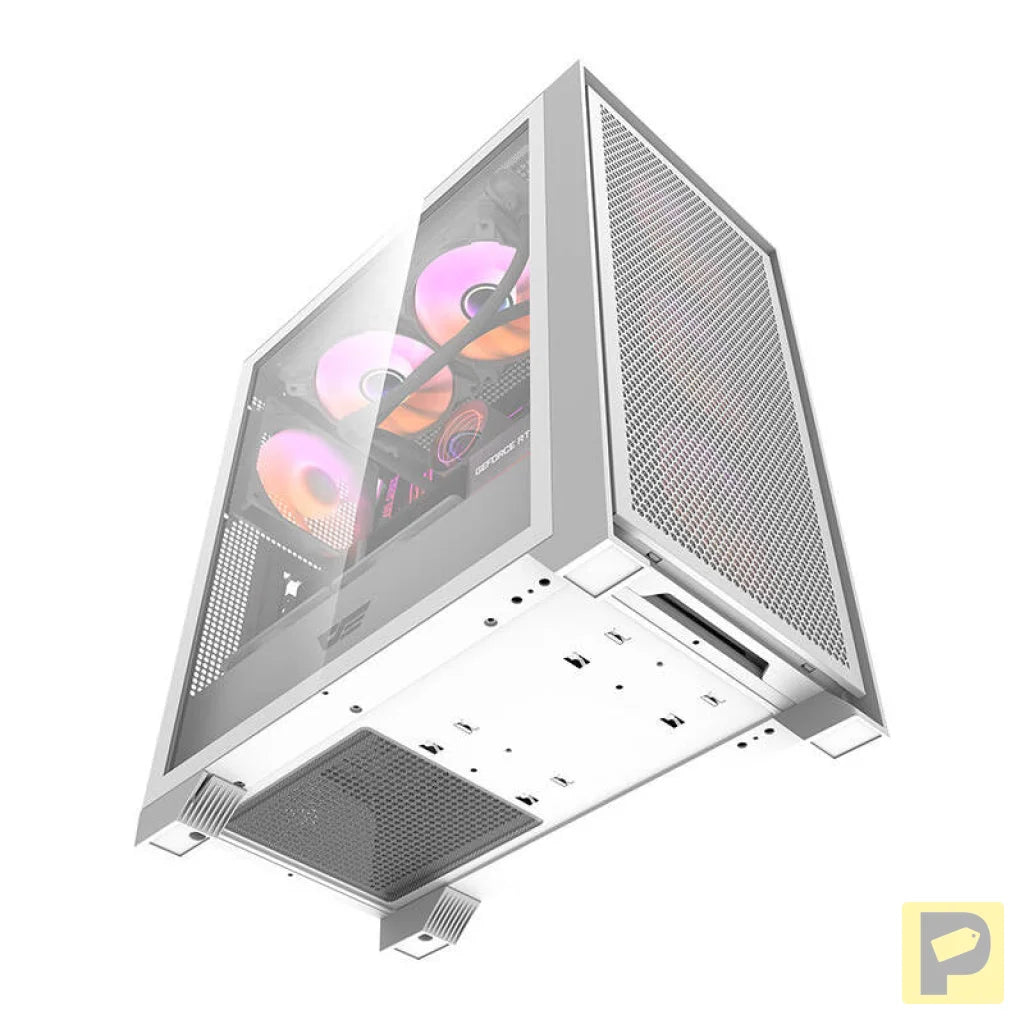 Darkflash DRX70 MESH computer case (white) + 4 RGB fans