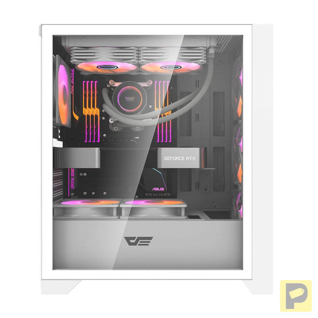 Darkflash DRX70 MESH computer case (white) + 4 RGB fans
