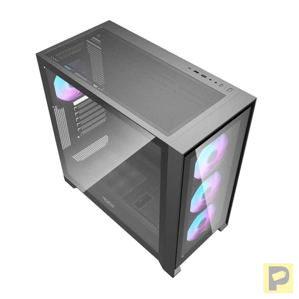 Darkflash DRX90 glass computer case (black)