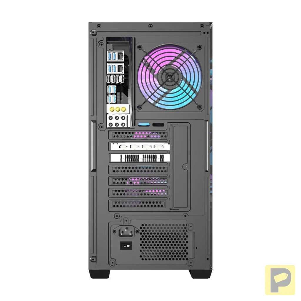 Darkflash DS900WS computer case (black) + 4 fans