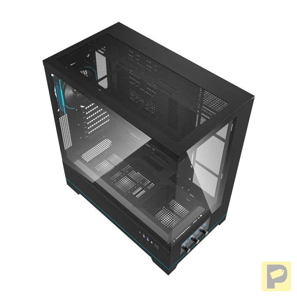 Darkflash DY451 PRO computer case (black) + 1 fan