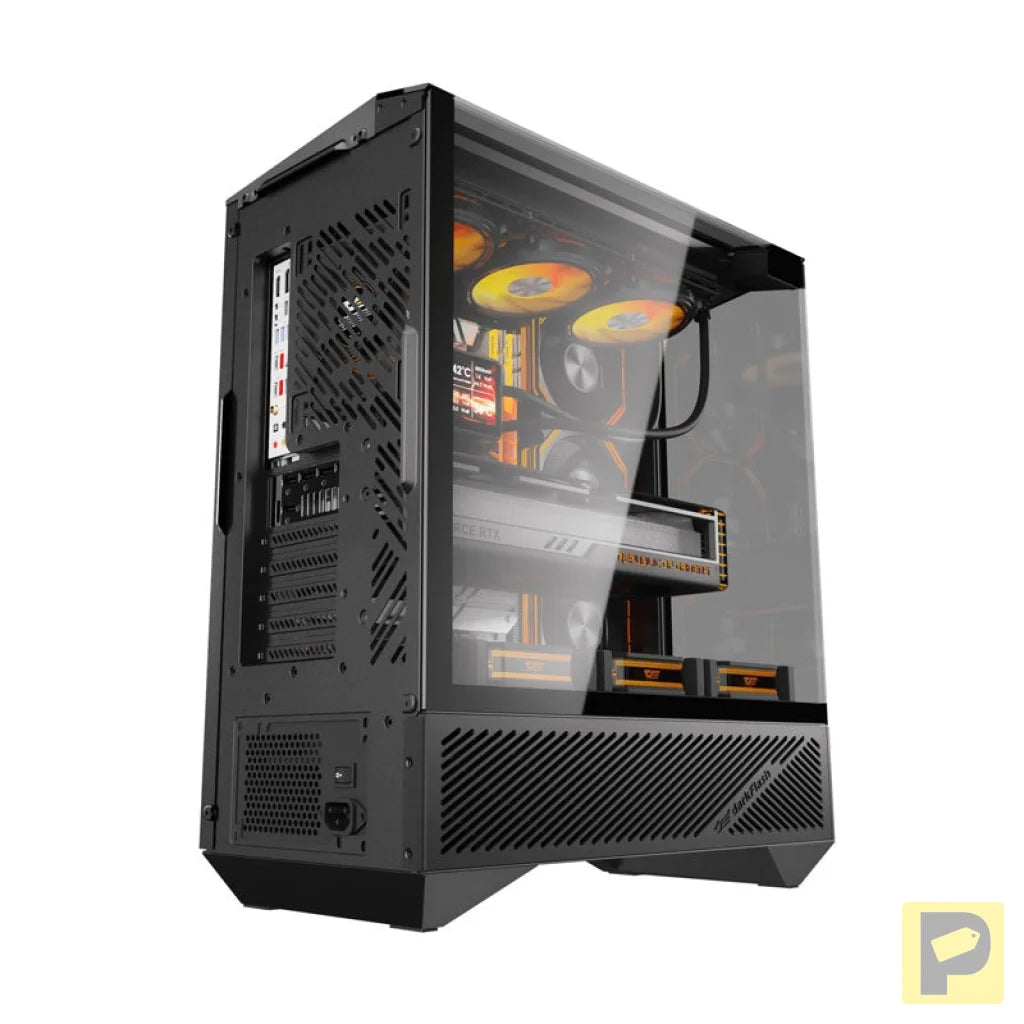 Darkflash DY460 computer case (Black) + 4 ARGB fans