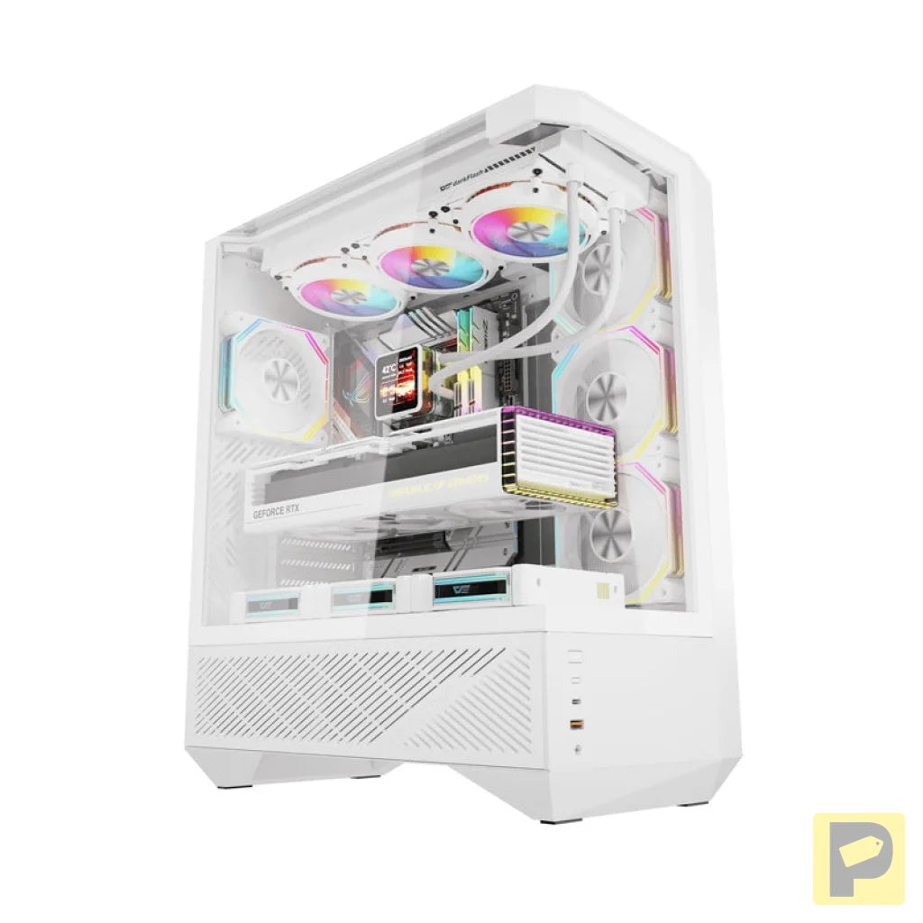 Darkflash DY460 computer case (White) + 4 ARGB fans