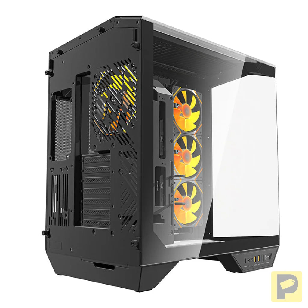 Darkflash DY470 computer case (black) + 4 fans + GPU bracket