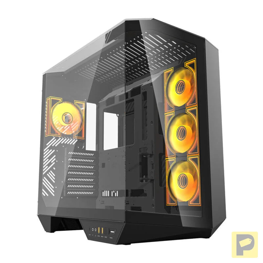Darkflash DY470 computer case (black) + 4 fans