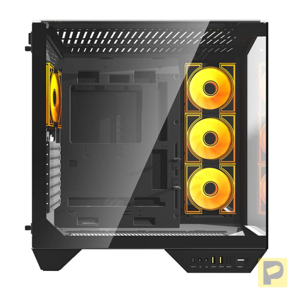 Darkflash DY470 computer case (black) + 4 fans