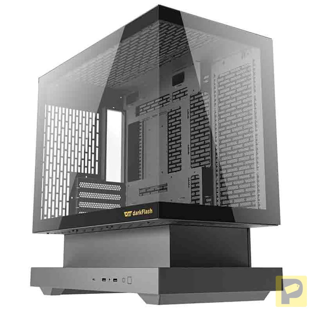 Darkflash F1 computer case (Black) + 6 ARGB fans