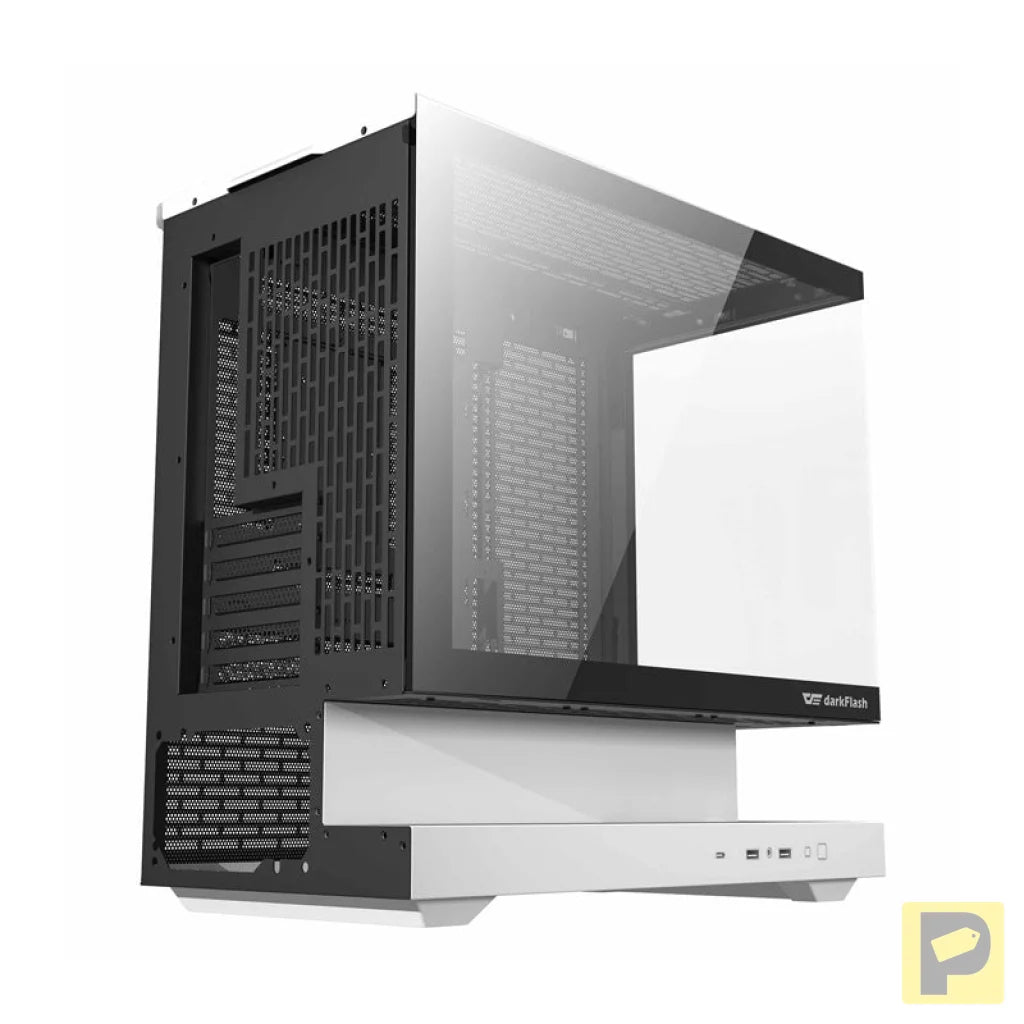 Darkflash F1 computer case (White) + 6 ARGB fans