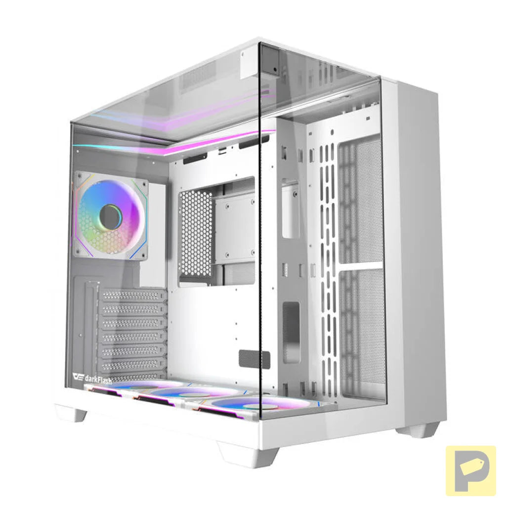 Darkflash TH285 computer case (white) + 4 fans