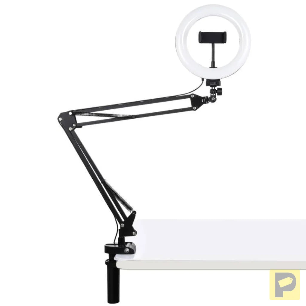 Desktop arm stand Puluz with 20cm LED Vlogging Ring PKT3089B