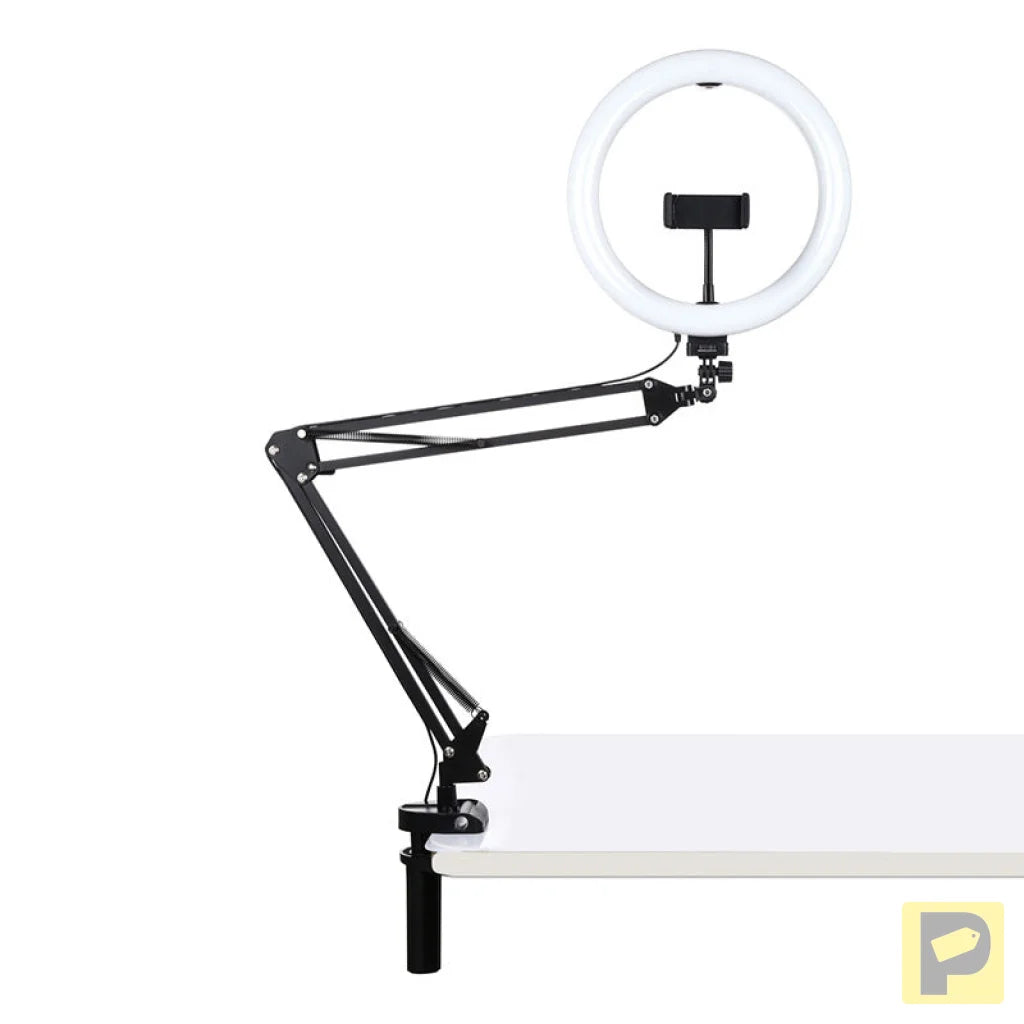 Desktop arm stand Puluz with 26cm LED Vlogging Ring PKT3090B