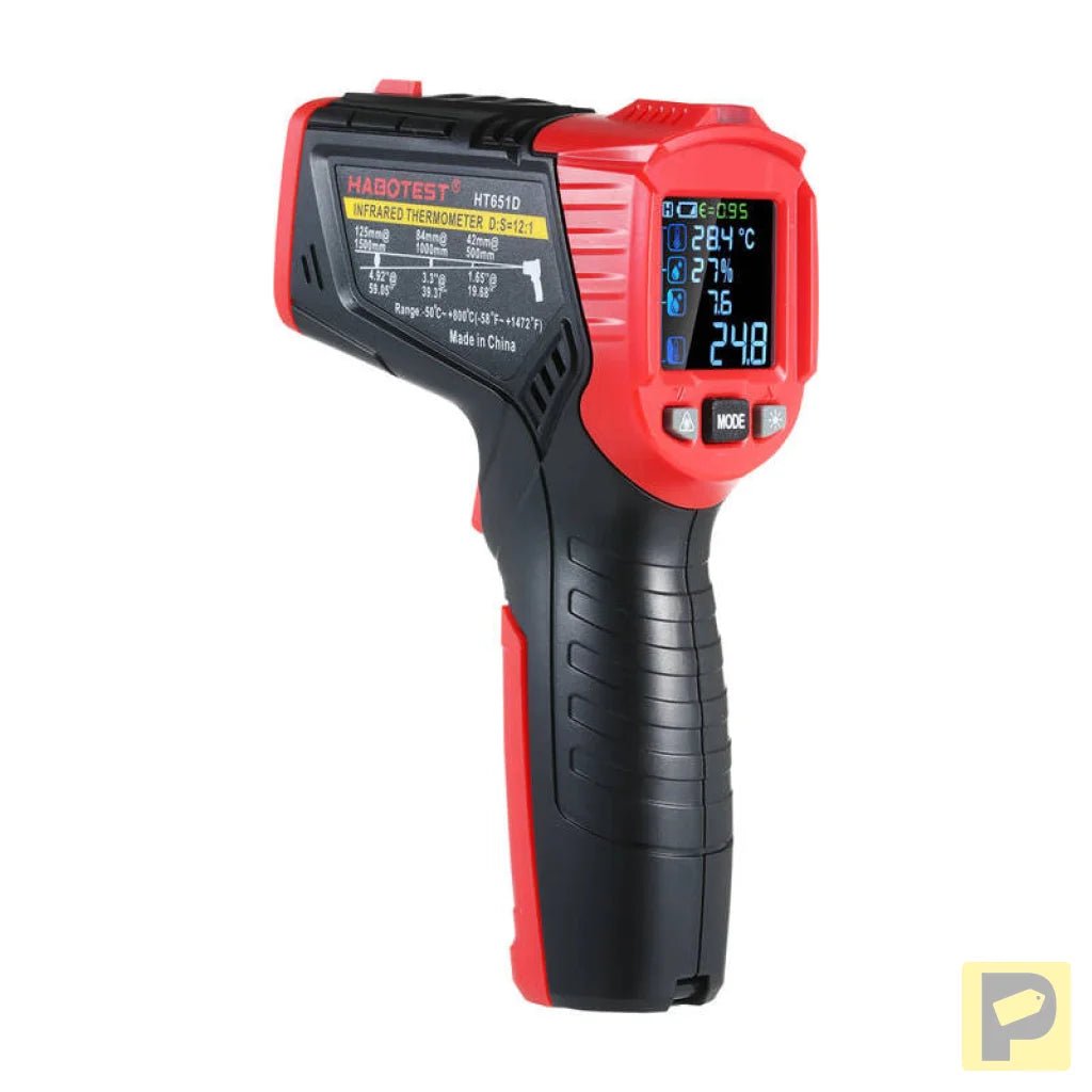 Digital Laser Pyrometer Habotest HT651D, moisture meter
